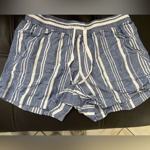 Blue and white shorts
